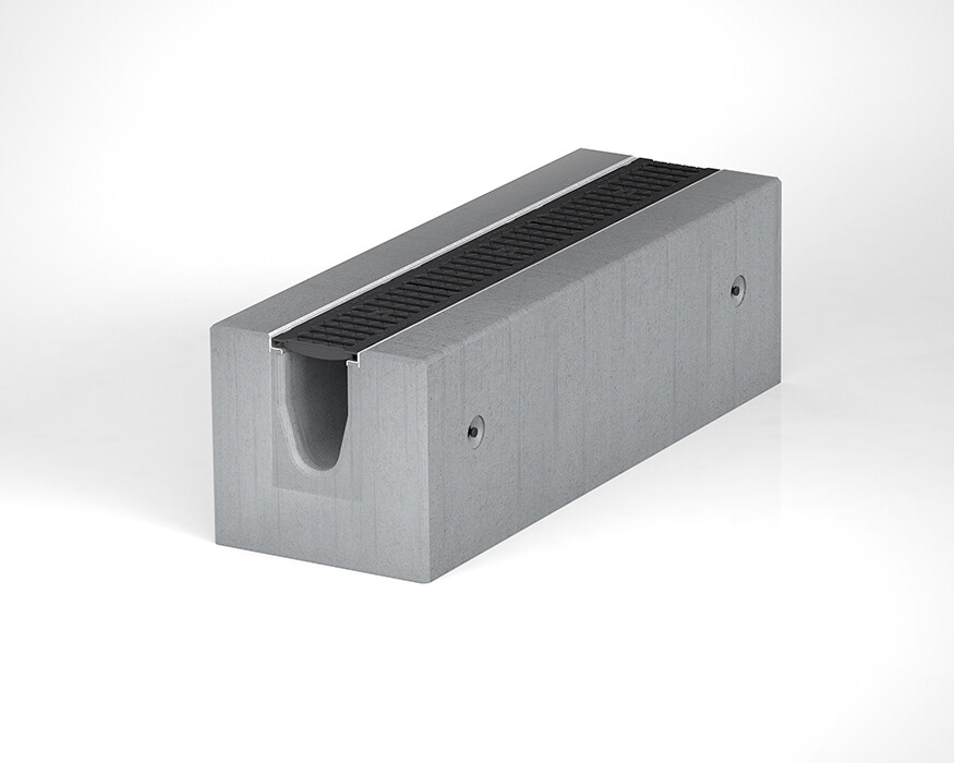 Zdj. 1. Korytko z gotową opaską żelbetową FASERFIX®KS+